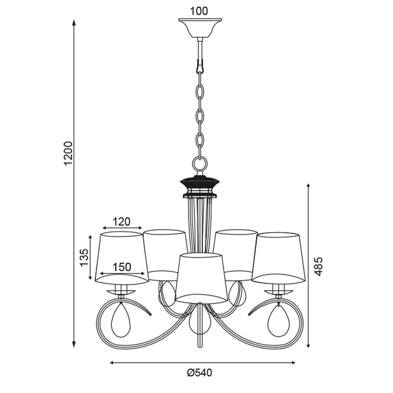 Chandelier BASILICO/5