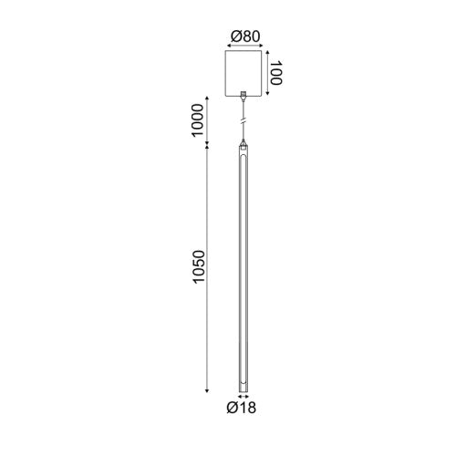 LED pendant light AVENUE/BK
