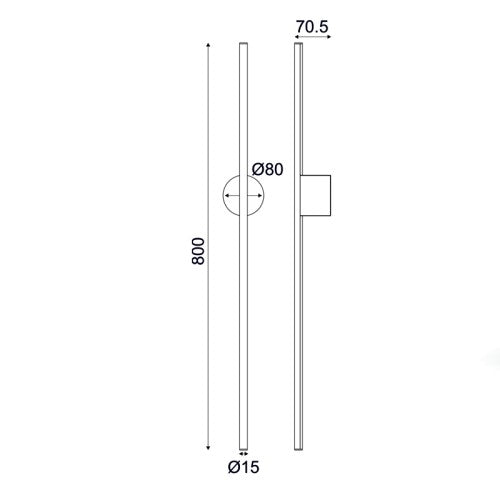 LED wall lamp AVENUE/WH Matt white