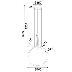 LED пендел VENUS/P40BR - AVA Lighting