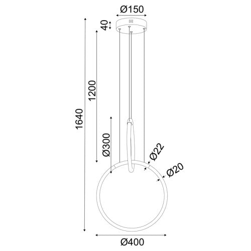 LED пендел VENUS/P40BR - AVA Lighting