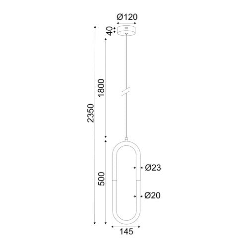 LED пендел VENUS/P15CH - AVA Lighting