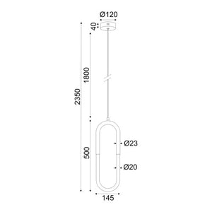 LED пендел VENUS/ P15BR - AVA Lighting