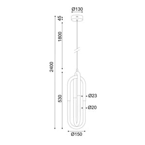 LED пендел/P15CH VENUS - AVA Lighting