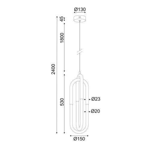 LED пендел/P15CH VENUS - AVA Lighting