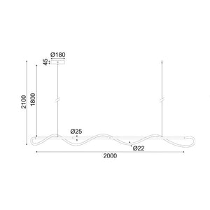 LED пендел KYMA/P190 - AVA Lighting