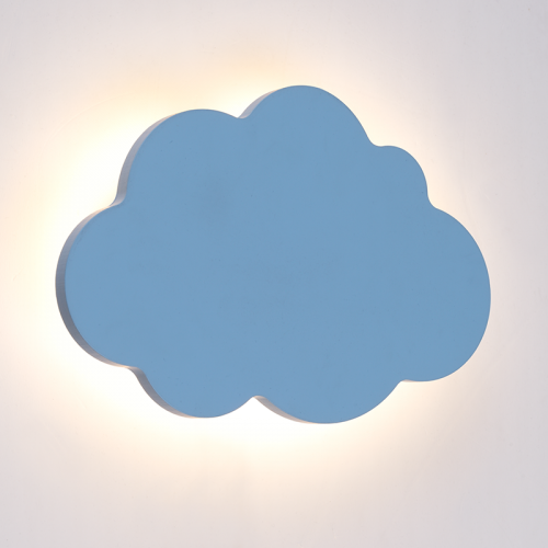 LED аплик HOLMA ZM44LEDW24B – син облак за детска стая с вградено LED осветление | ACA Lighting