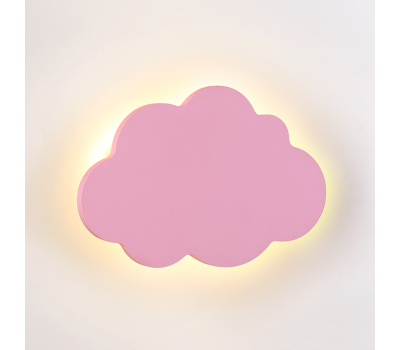 LED аплик HOLMA ZM44LEDW24P – розов облак за детска стая с вградено LED осветление | ACA Lighting