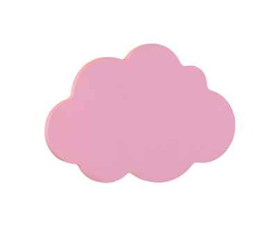 LED аплик HOLMA ZM44LEDW24P – розов облак за детска стая с вградено LED осветление | ACA Lighting