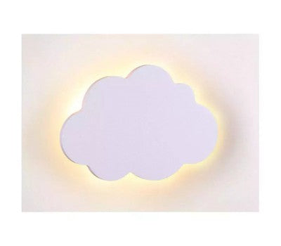 LED аплик HOLMA ZM44LEDW24W – бял облак, вграден LED 9W 3000K, стенна лампа за детска стая | ACA Lighting