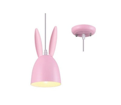 Детски пендел BUNNY ZM71P12P – розов, с форма на заешки уши, E27, 1x60W | ACA Lighting
