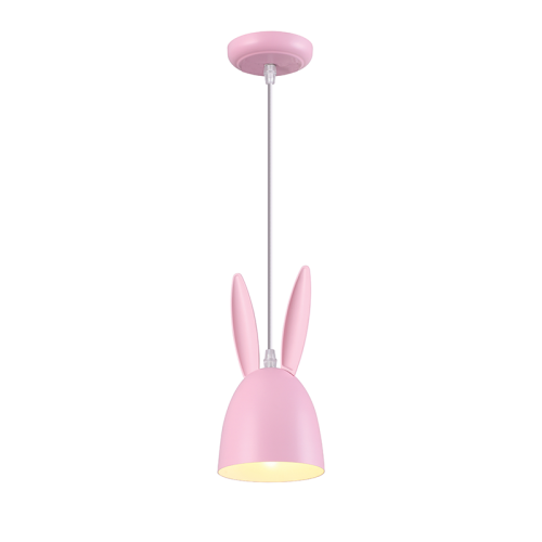 Детски пендел BUNNY ZM71P12P – розов, с форма на заешки уши, E27, 1x60W | ACA Lighting